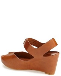 Johnston & Murphy Tricia Quarter Strap Leather Wedge Sandal