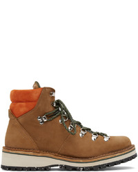 Ps By Paul Smith Brown Nubuck Ash Lace Up Boots