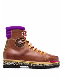 Etro Contrast Detail Leather Boots