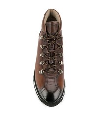 Doucal's Embossed Lace Up Boots