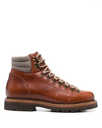 Brunello Cucinelli Padded Ankle Lace Up Boots