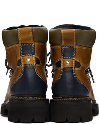 DSQUARED2 Tan Hiking Lace Up Boots
