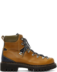 DSQUARED2 Tan Hiking Lace Up Boots