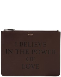 Givenchy Large I Believe Printed Leather Pouch