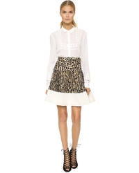 Giambattista Valli Leopard Knit Miniskirt