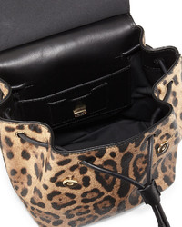 Dolce & Gabbana Miss Sicily Leopard Print Backpack