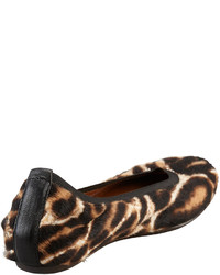 Lanvin Leopard Print Calf Hair Ballerina Flat