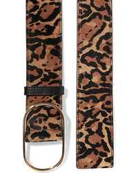 Frame Leopard Print Calf Hair Belt Leopard Print