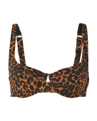 Fisch Grenadins Leopard Print Underwired Bikini Top
