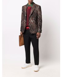Etro Leopard Print Tailored Blazer