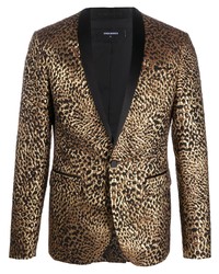DSQUARED2 Leopard Shawl Lapel Jacket