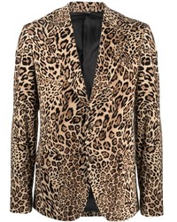 Reveres 1949 Single Breasted Leopard Print Blazer