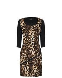 Brown Leopard Bodycon Dress