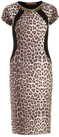 jolie moi leopard print dress