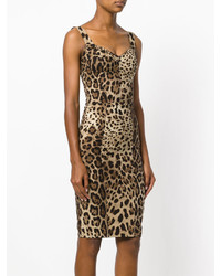 Dolce & Gabbana Leopard Print Bodycon Dress