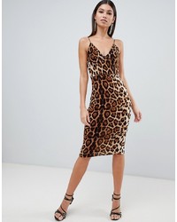 Club L Leopard Print Cami Midi Dress