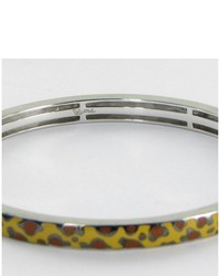 Belle Etoile Constellations 925 Sterling Silver Leopard Yellow Brown Enamel Cubic Zirconia Bracelet