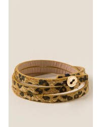 francesca's Millicent Leopard Wrap Bracelet