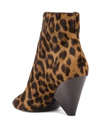 Saint Laurent Leopard Ankle Boots