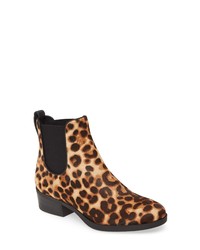 Brown Leopard Calf Hair Chelsea Boots