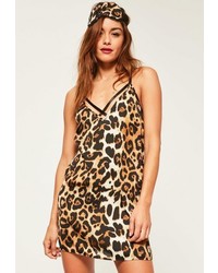 Brown Leopard Cami Dress