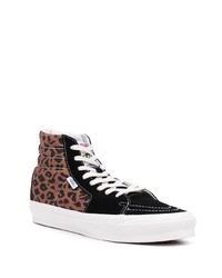Vans Og Leopard Print Panelled High Top Sneakers