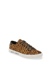 Brown Leopard Canvas Low Top Sneakers