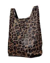Ashish Classic Big Leopard Sequin Tote Bag