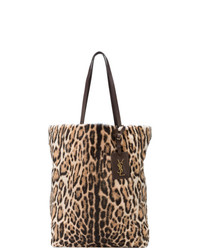 Saint Laurent Leopard Fur Shopper Bag