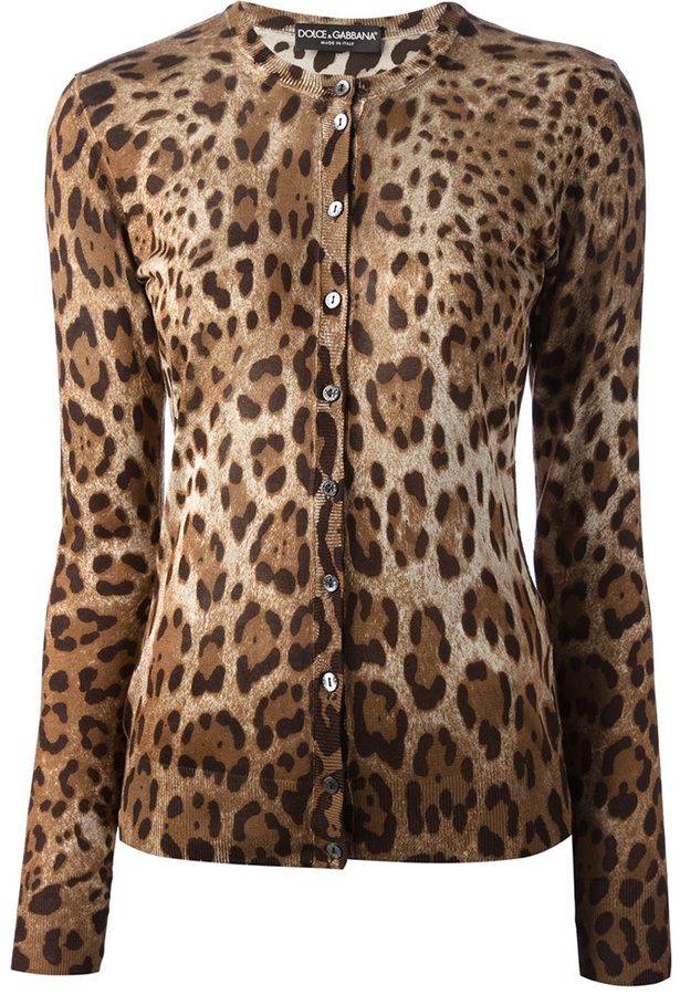 Dolce & Gabbana Leopard Print Cardigan, $1,545 | farfetch.com | Lookastic