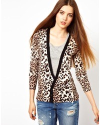 Unconditional Leopard Print Cardigan In Cashmere Multi