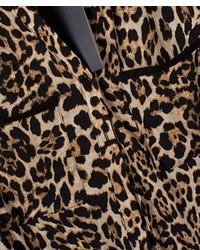 ChicNova Leopard V Neck Chiffon Blouse