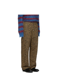 Marni Reversible Brown And Tan Mix Trousers