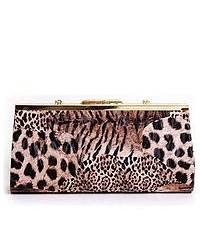 Selini Leopard Print Ladies Evening Bag Clutch Handbag