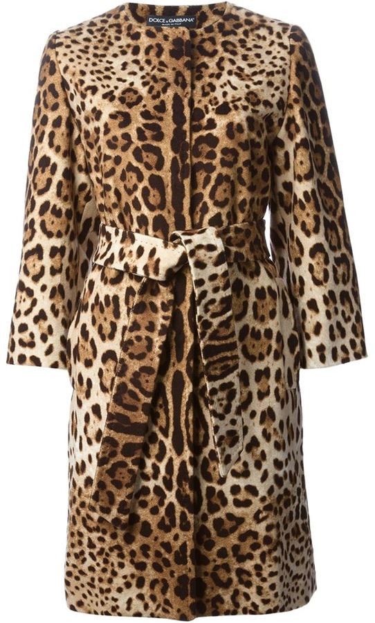 Dolce & Gabbana Leopard Print Coat, $4,745, farfetch.com