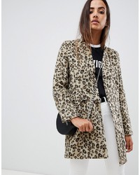 Missguided Formal Tailored Coat In Leopard