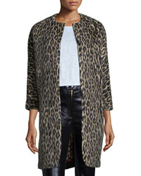 Isabel Marant Leopard Print 34 Sleeve Coat