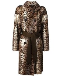 Liska Antigone Leopard Print Coat