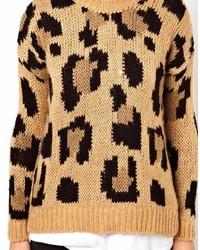 Pull&Bear Leopard Print Sweater
