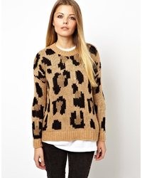 Pull&Bear Leopard Print Sweater