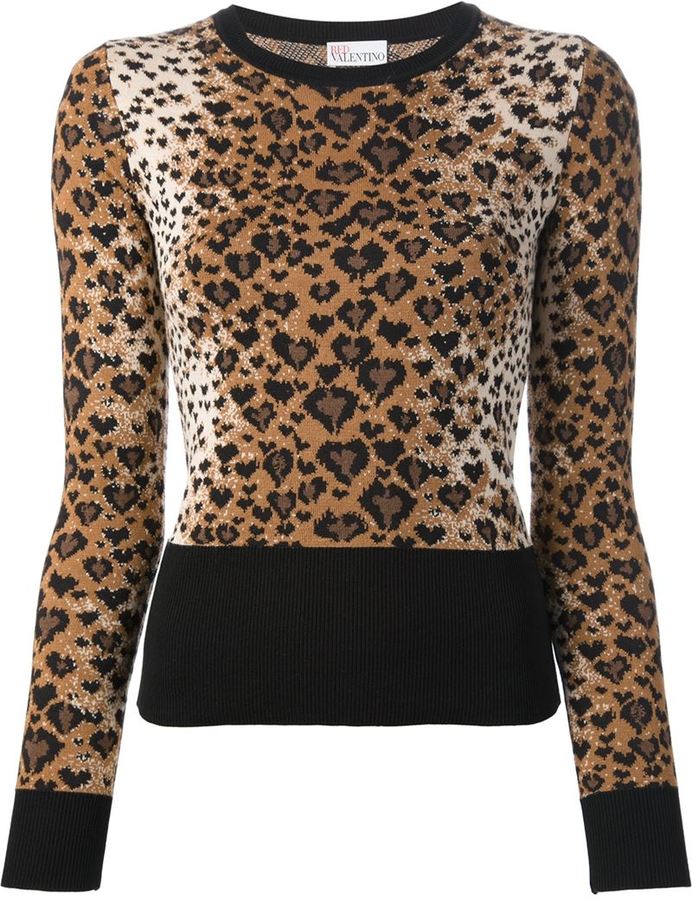 RED Valentino Leopard Sweater, $281 | farfetch.com | Lookastic