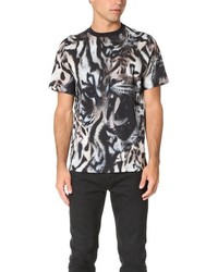 Brown Leopard Crew-neck T-shirt