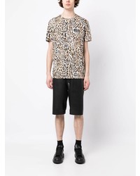 Moschino Leopard Print Short Sleeved T Shirt