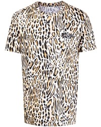 Moschino Leopard Print Short Sleeved T Shirt