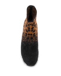 Ash Leopard Print Sneaker Boots
