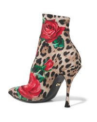 Dolce & Gabbana Printed Stretch Jersey Sock Boots