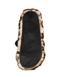 Dolce & Gabbana 20mm Leopard Plush Slide Sandals