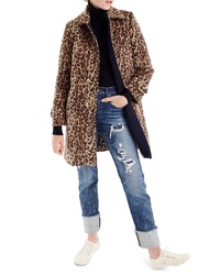 Brown Leopard Fluffy Coat
