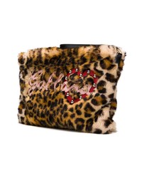 Dolce & Gabbana Leopard Faux Fur Clutch