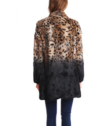 Each X Other Burnt Leopard Fur Coat
